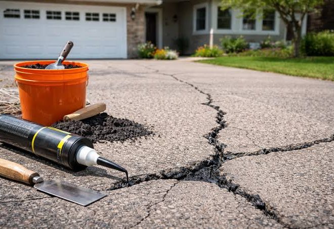 How to Repair Cracks in a Concrete Driveway Before Sealing