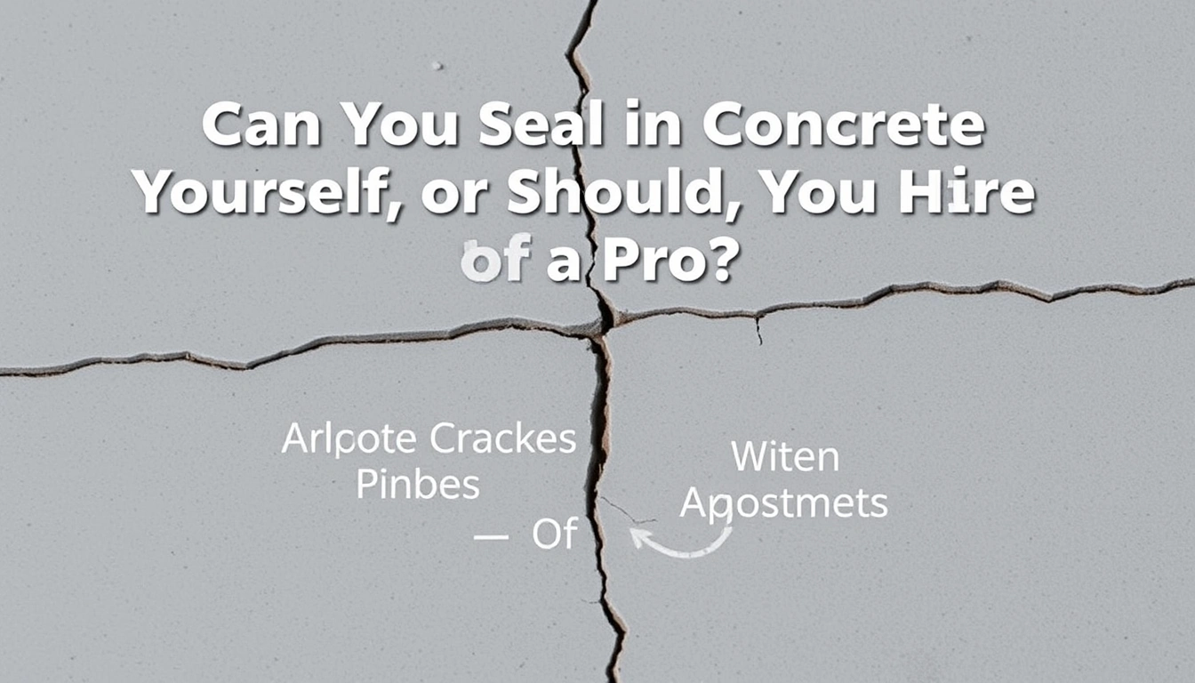 Can You Seal Cracks in Concrete Yourself, or Should You Hire a Pro? Can You Seal Cracks in Concrete Yourself, or Should You Hire a Pro?