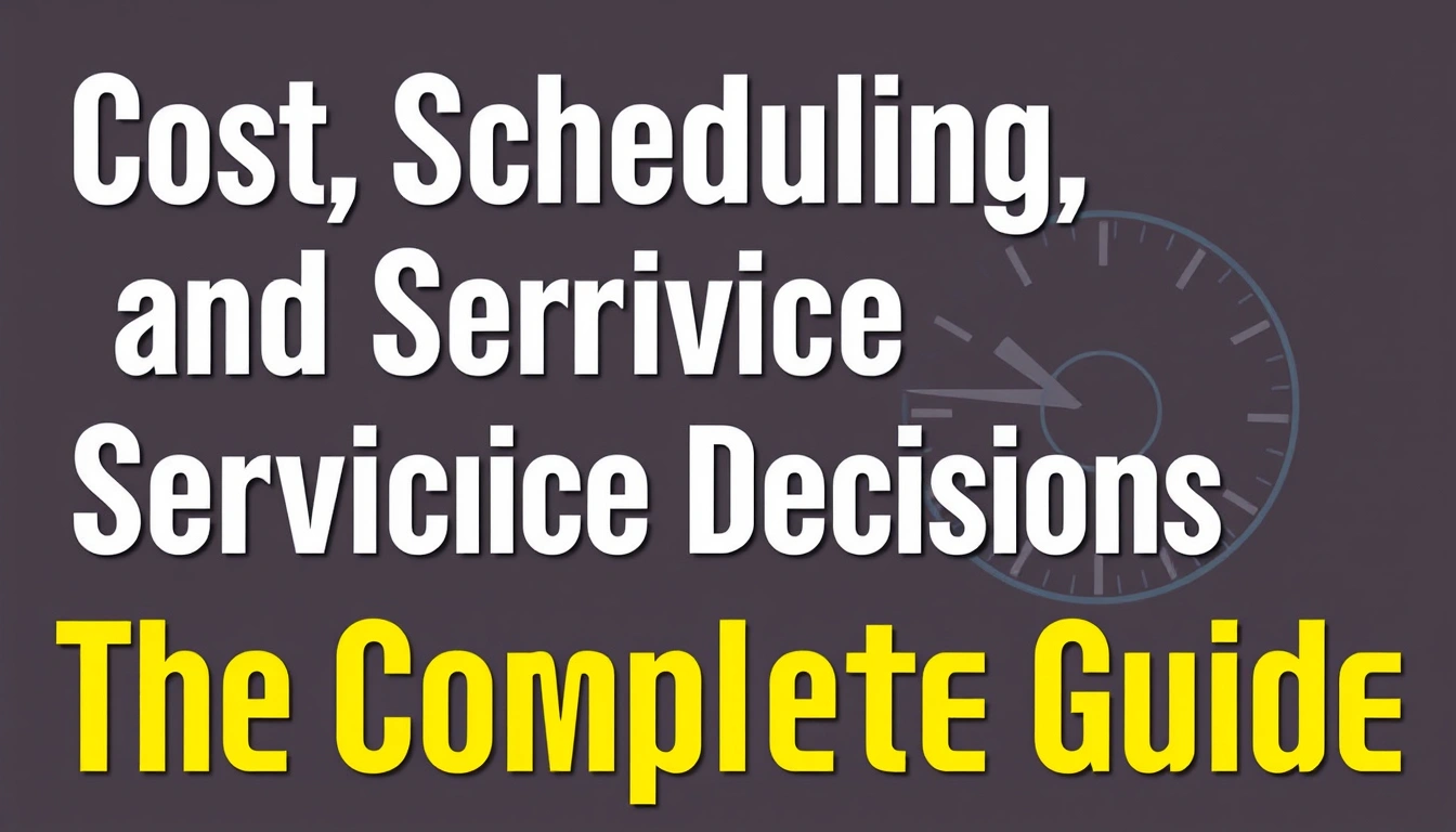 Cost, Scheduling, and Service Decisions: The Complete Guide