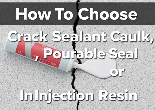 How to Choose Crack Sealant Caulk, Pourable Sealant, or Injection Resin
