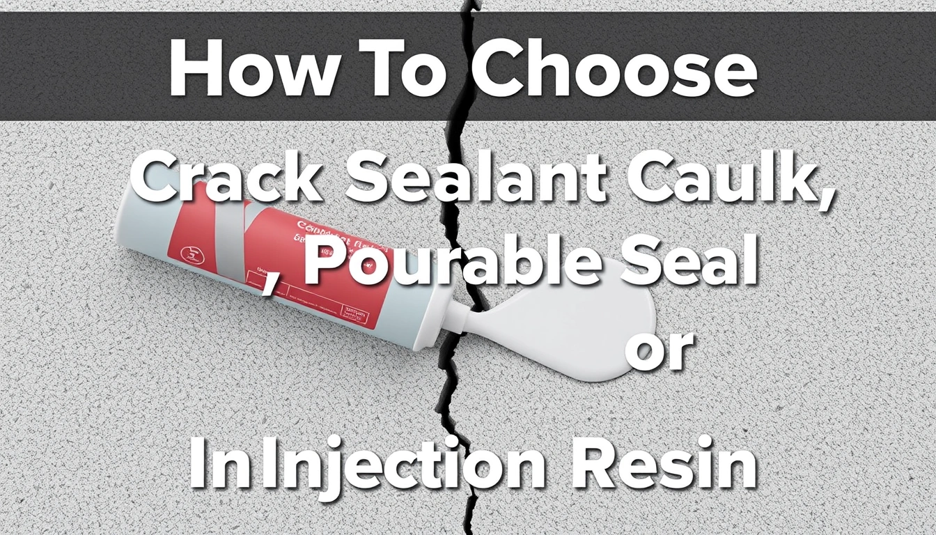 How to Choose Crack Sealant Caulk, Pourable Sealant, or Injection Resin