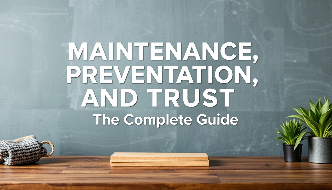 Maintenance, Prevention, and Trust — The Complete Guide Maintenance, Prevention, and Trust — The Complete Guide