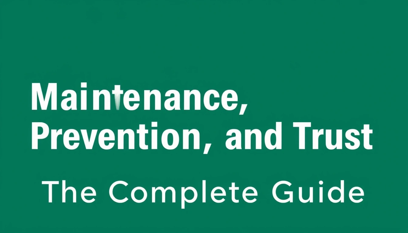 Maintenance, Prevention, and Trust: The Complete Guide