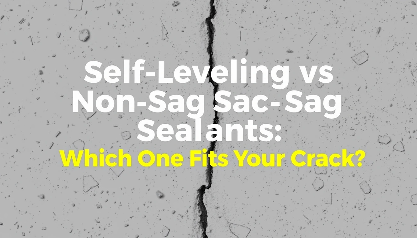 Self-Leveling vs Non-Sag Sealants: Which One Fits Your Crack? Self-Leveling vs Non-Sag Sealants: Which One Fits Your Crack?