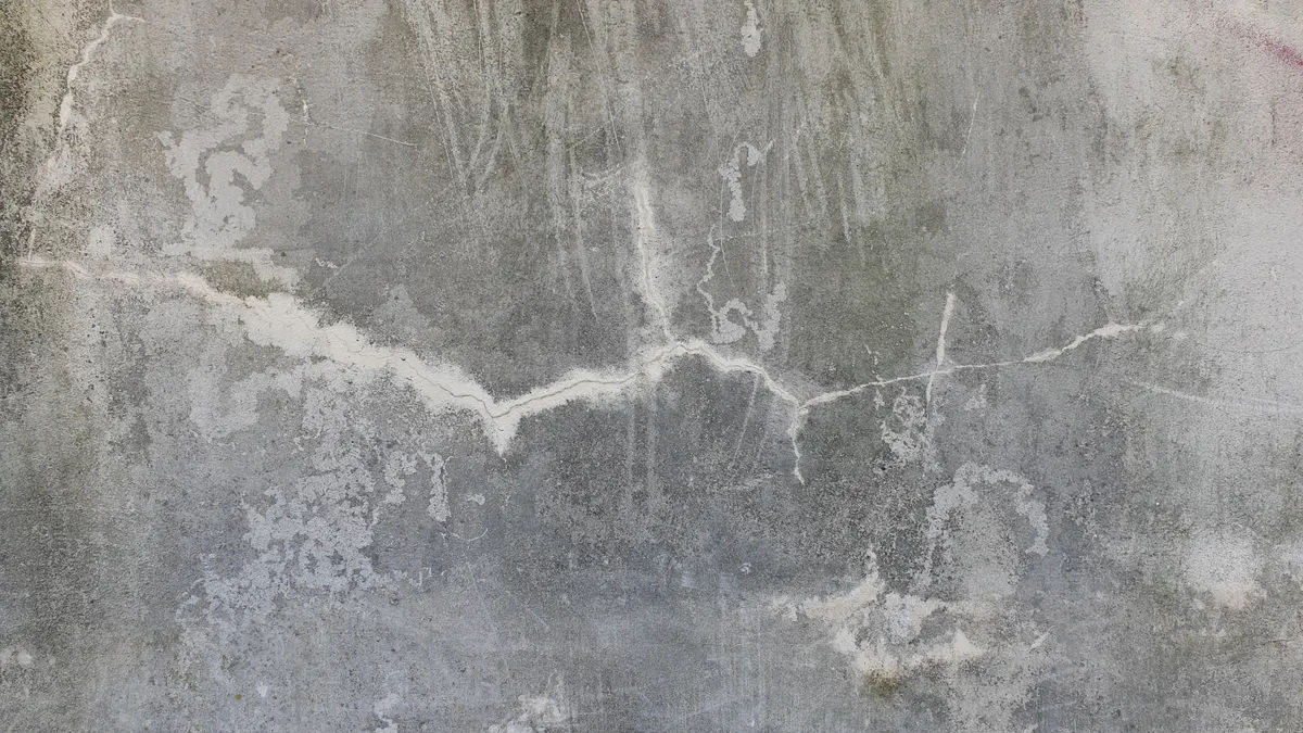 Close-up of cracked concrete surface